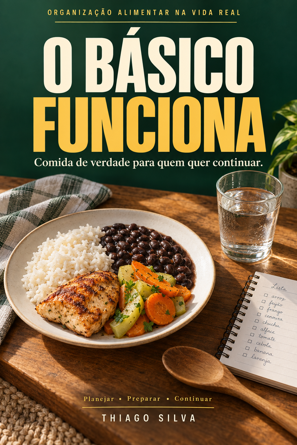 Capa de O Básico Funciona, de Thiago Silva: comida de verdade para quem quer continuar